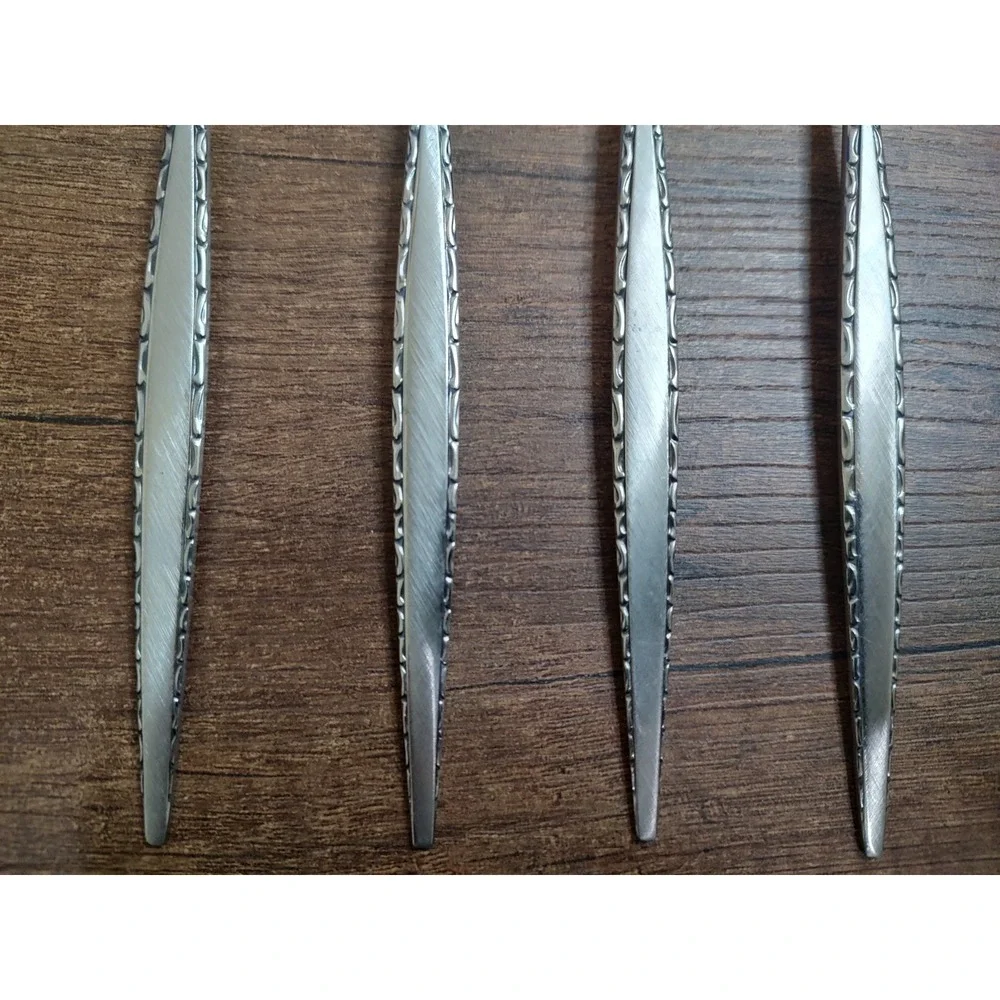 Oneida Community Venetia Stainless Flatware Iced Tea Spoons Lot Of 4